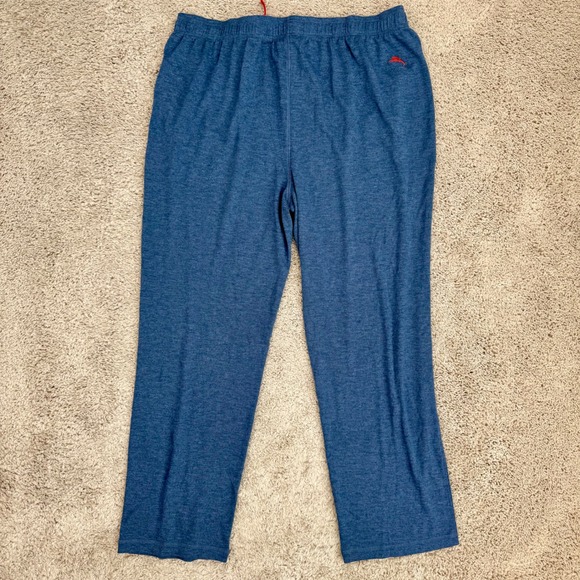 Tommy Bahama Lounge Sleep Pants Mens XL Blue Heathered Elastic Waist Drawstring - Picture 2 of 11